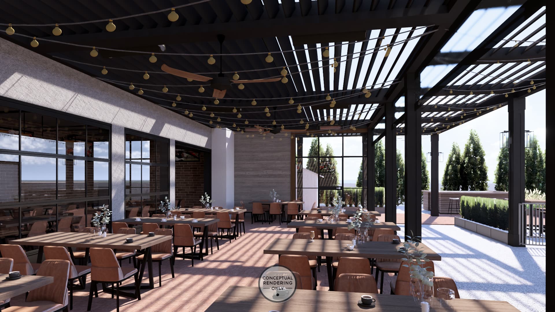 Tommy's Tavern + Tap Sea Bright commercial louvered roof installation by Breslow